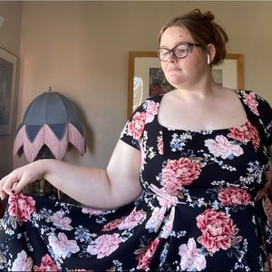 Floral torrid party dress